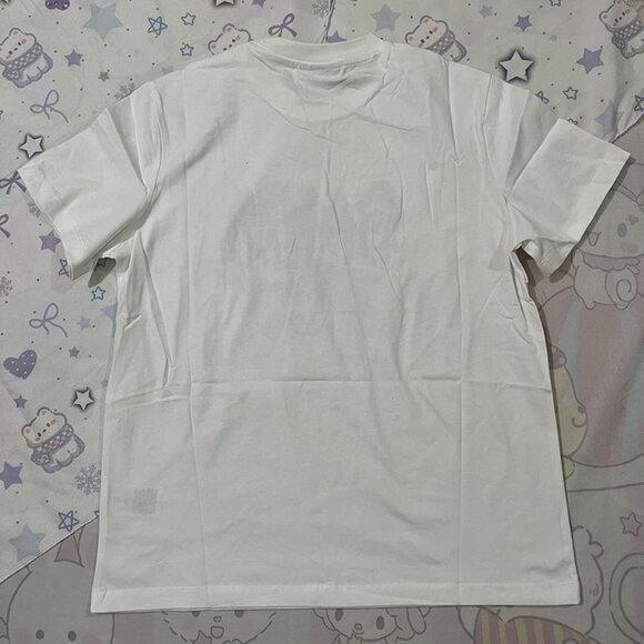 Ganni White Printed Crew Neck Short-Sleeve T-Shirt - Picture 5 of 5